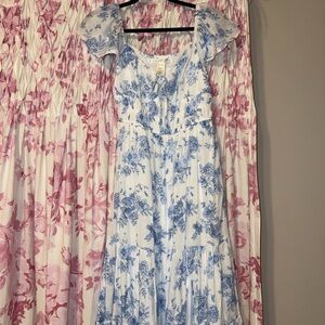 Altar'd State Blue Floral Lace Dress